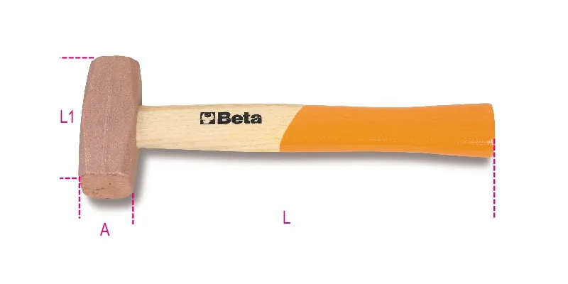 Beta Koperen hamers houten steel 1385 2000 – 013850420
