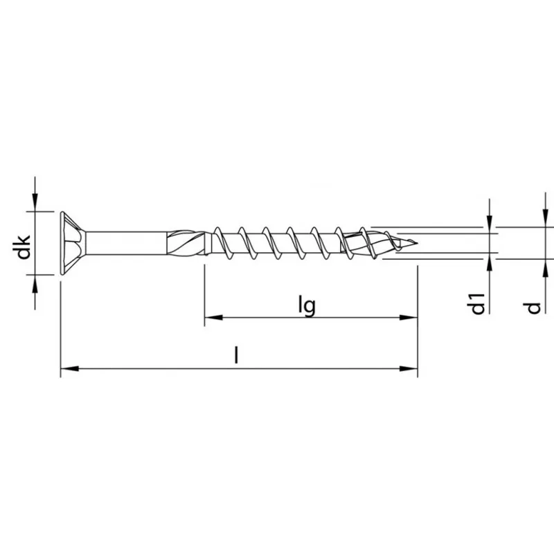 HECO TOPIX+ SPAANPLAATSCHROEF PLATKOP 4X70 DEELDRAAD TORX20  RVS  200 STUKS