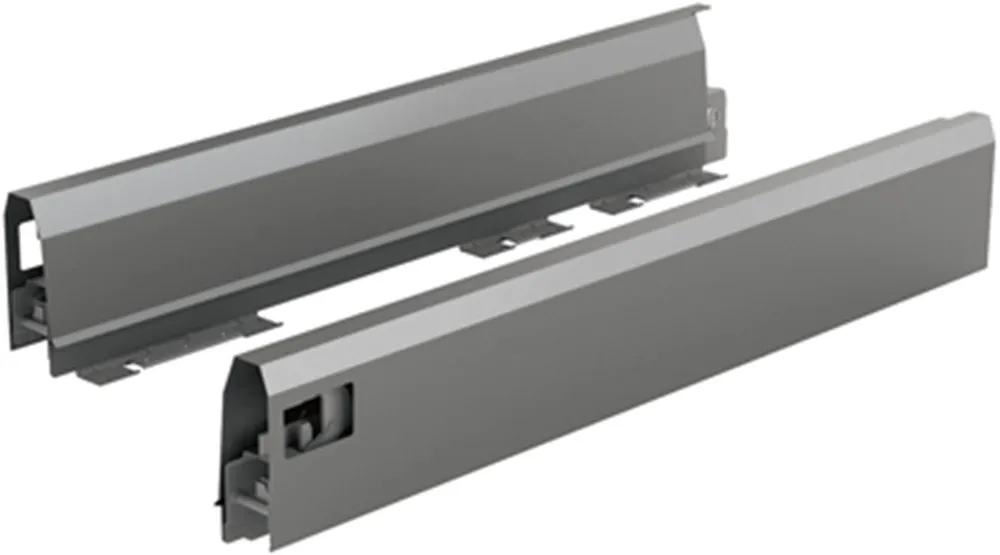 HETTICH, LADESYSTEEM ARCITECH, LADEZIJWAND 94 MM / 400 MM, ANTRACIET, LINKS