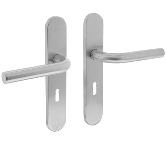 Intersteel deurkruk Recht op verdekt schild ovaal SL72 RVS