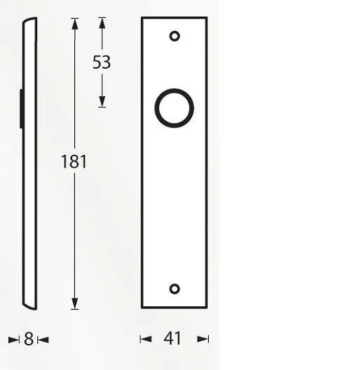 Intersteel Renovatie kortschild WC63/8 mm messing gelakt