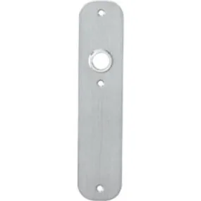 INTERSTEEL Schild plat 190x42x2mm WC63/8mm RVS
