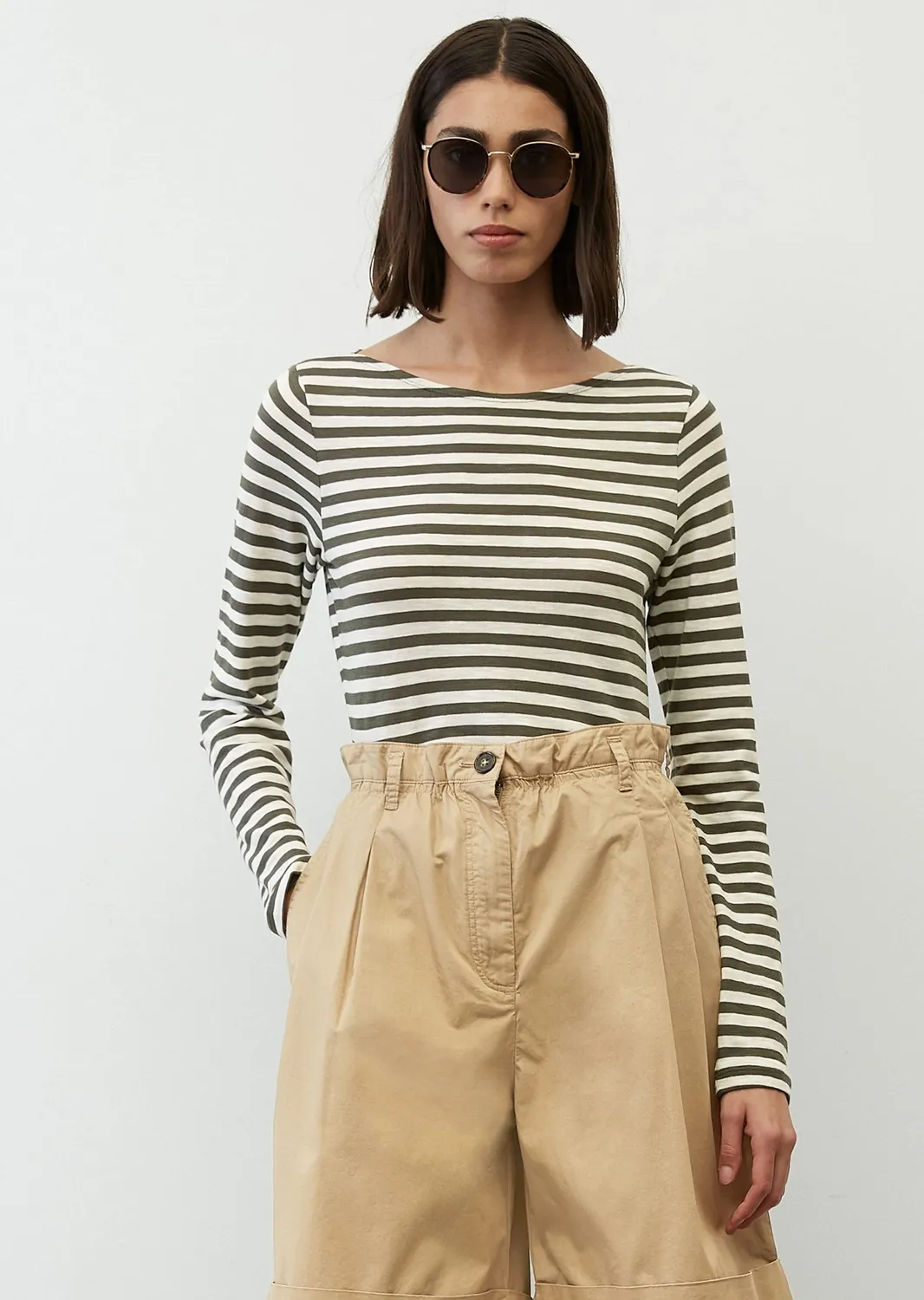 Longsleeve Marc O'Polo Women M07219652597 Multi Olive Crop