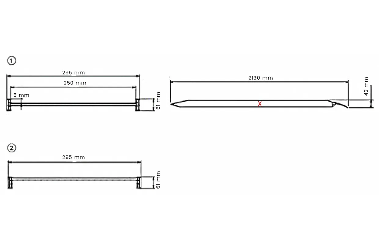 Oprijplaat aluminium 250kg 2130 x 295mm inklapbaar bruikbare breedte 250mm MW Tools