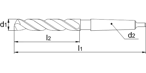 Phantom 12.440 HSS spiraalboor, 5 t/m 60