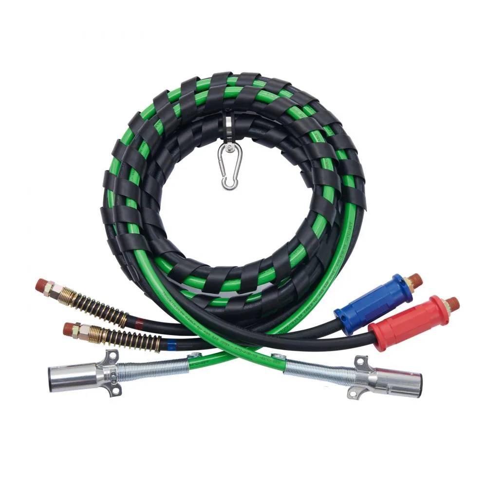 VEVOR 12FT SEMI TRUCK LUCHTLEIDINGSET 3IN1 LUCHTSLANGEN 7WEG CONNECTOR