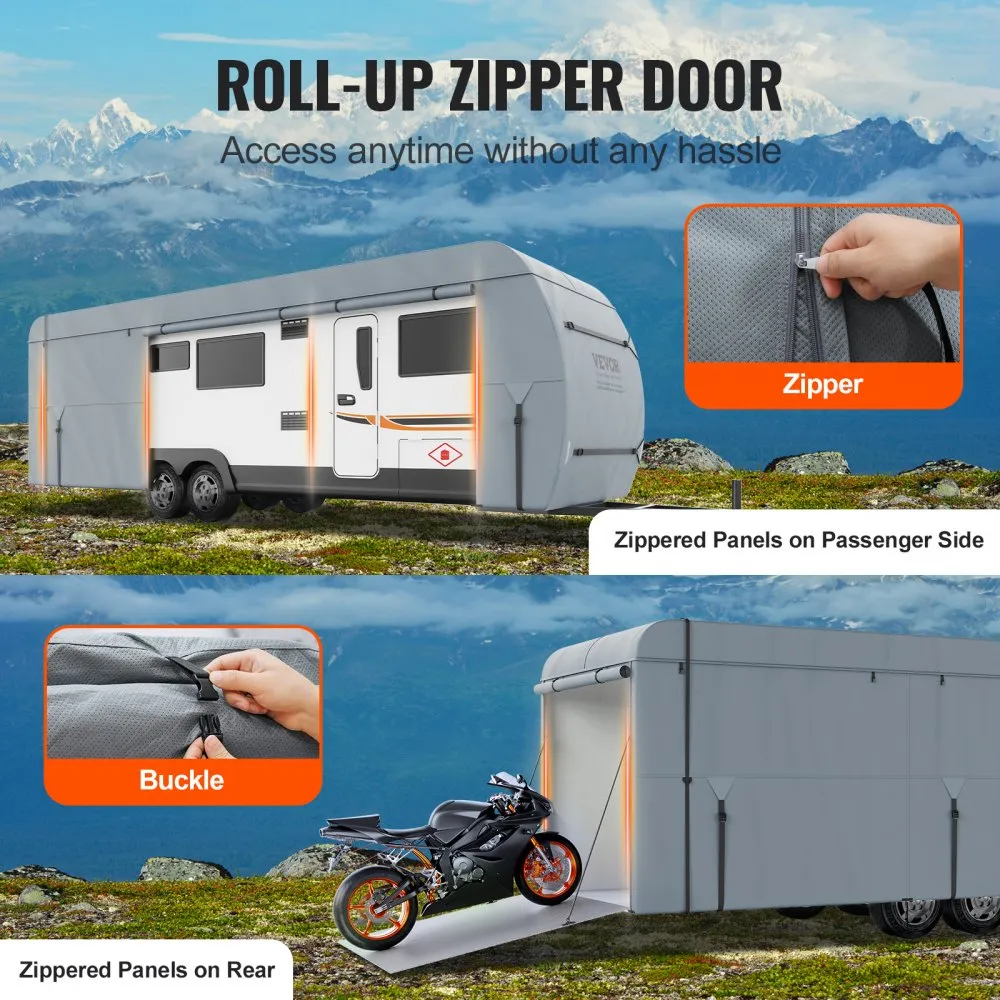 VEVOR CAMPER BESCHERMHOES 91449754 MM, WEERBESTENDIGE CAMPERHOEZEN, HOOGWAARDIG CAMPERZEIL 10530 X 2920 X 2500 MM, GROTE CAMPER