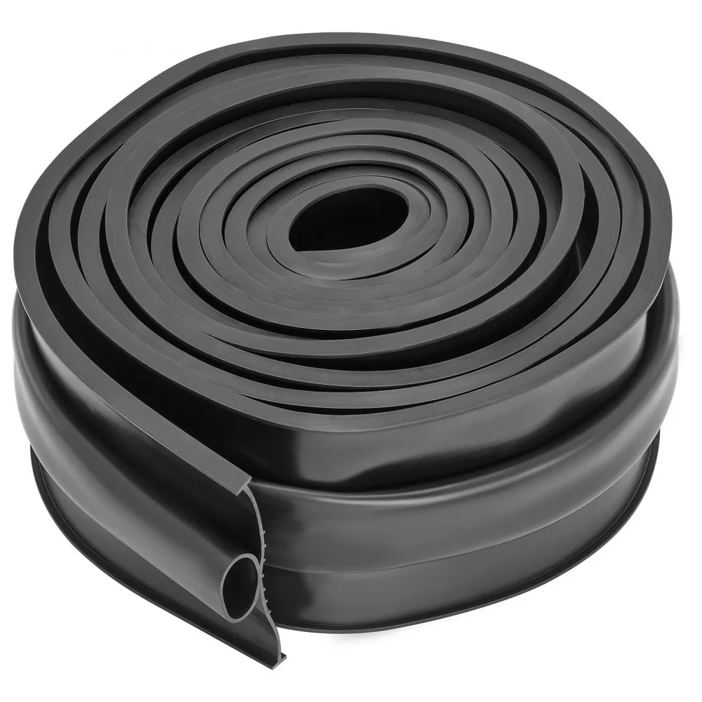 VEVOR deurrubber garagedeurrubbers 4,8 m, rubberen afdichtstrips bescherming tegen lucht, vocht en stof, deurrubber deurafdichti