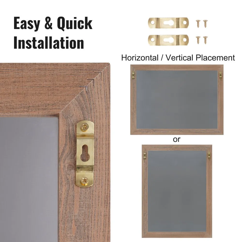 VEVOR magnetisch krijtbord met houten frame 457,2 x 609,6 m magnetisch verzamelbord 381 x 534 mm verticaal van horizontaal hange