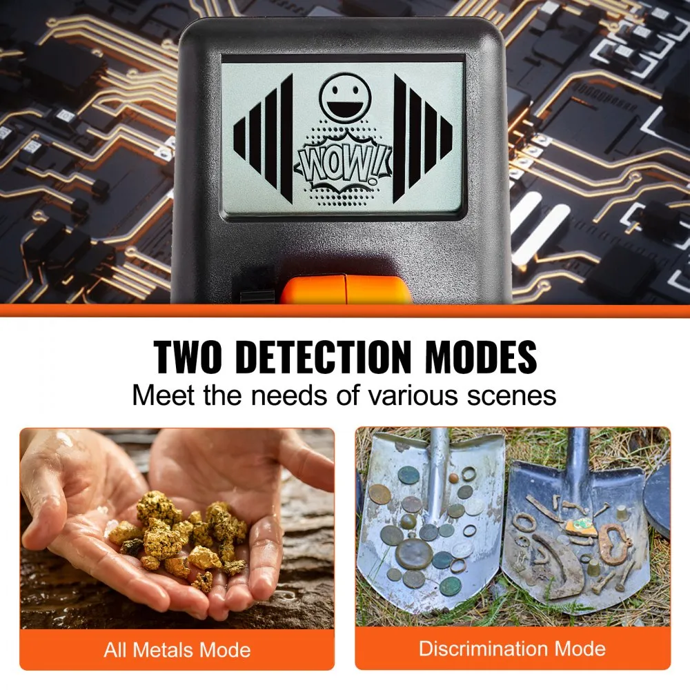 VEVOR Metaaldetector Kit voor Kinderen Multifunctionele Professionele Metaaldetector met 2 Modi Waterdichte 6" Diepere Spoe