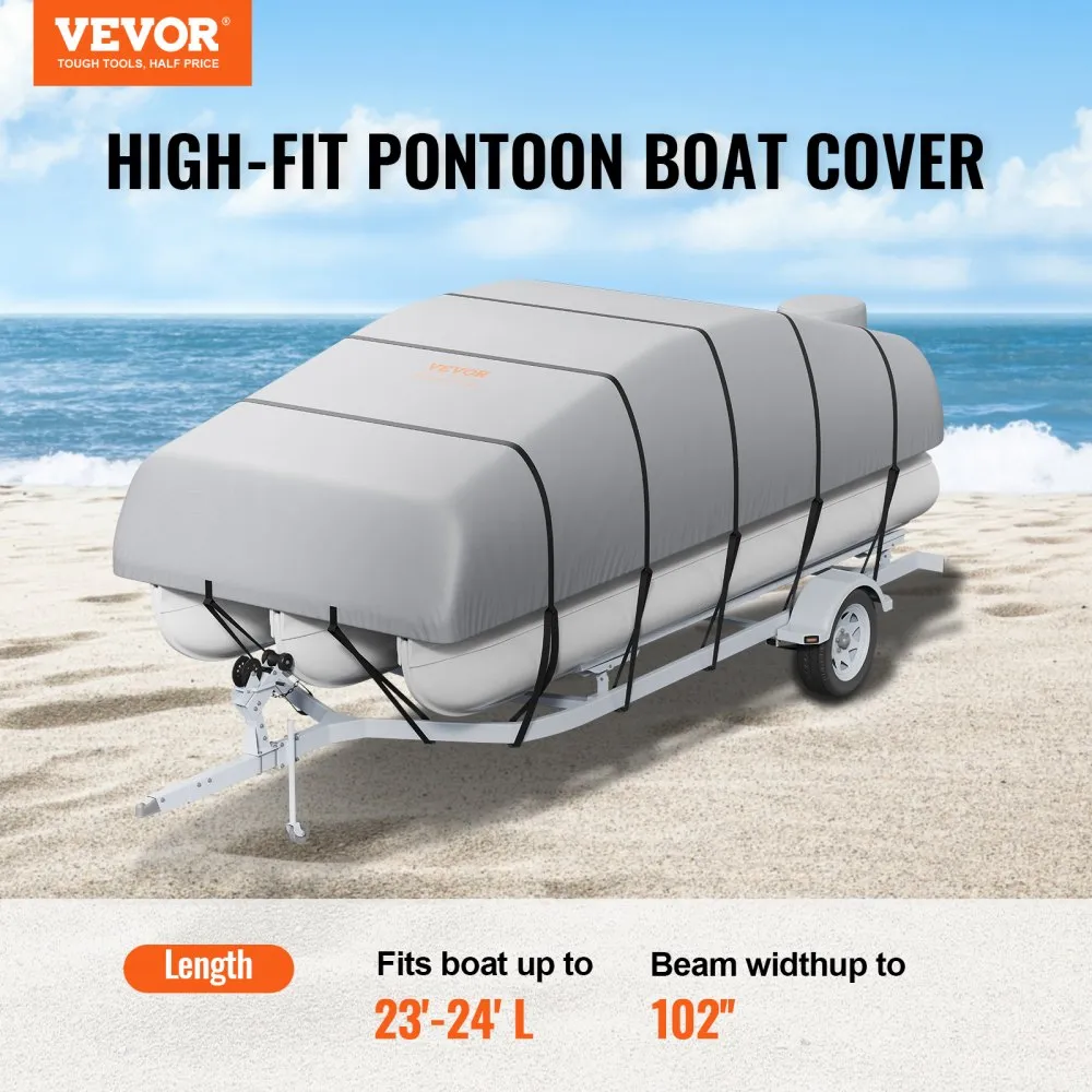 VEVOR PONTONBOOTHOES, 28"27" WATERDICHTE TRAILERBARE PONTONHOES, 800D MARINE GRADE PU OXFORDSTOF, MET MOTORHOES, 16 