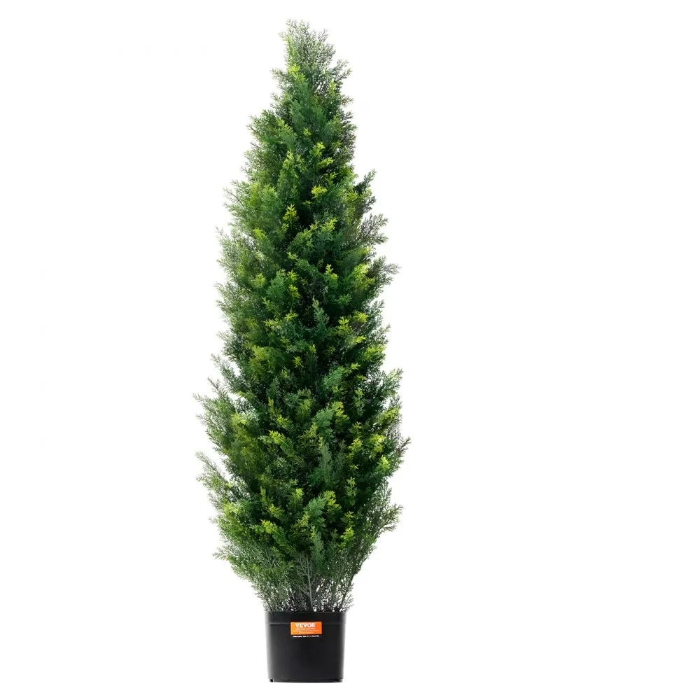 VEVOR Set van 2 kunstceder vormsnoei kunstplanten PE Cipres 121,9 cm