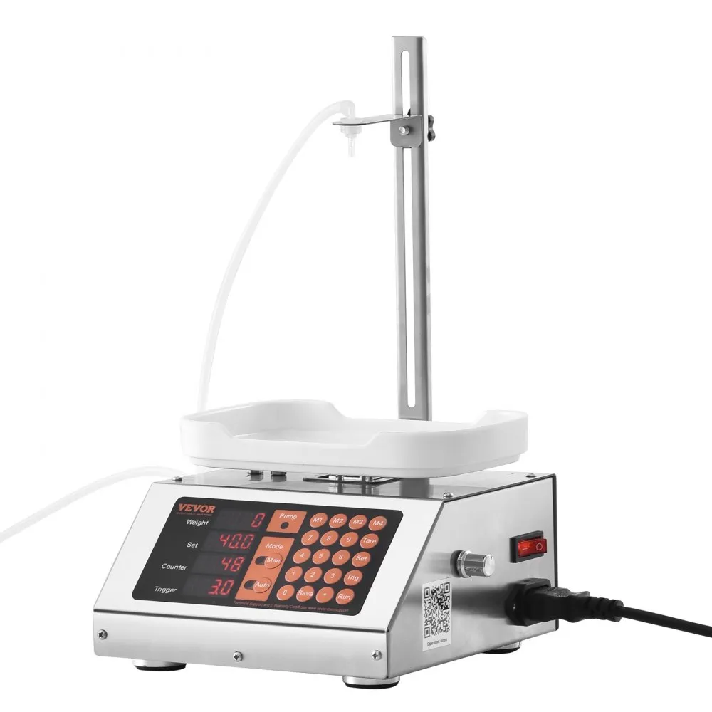 VEVOR VLOEISTOFVULMACHINE, WEEGVERMOGEN VAN 550 G, AUTOMATISCHE FLESSENVULMACHINE, VULMACHINE, PERISTALTISCHE POMP, DIGITALE BE