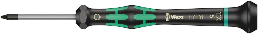 WERA 2067 KRAFTFORM MICRO TORX HFSCHROEVENDRAAIER VASTHOUDF. TX5X40MM  118181