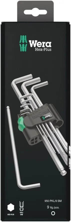 WERA 950/9 HEX-PLUS 1 SB STIFTSLEUTELSET RISCH VERCHROOMD 9ST - 073391