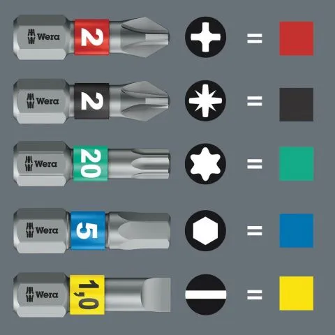 WERA BITSET 10DELIG  BITCHECK 10 IMPAKTOR 1 SB