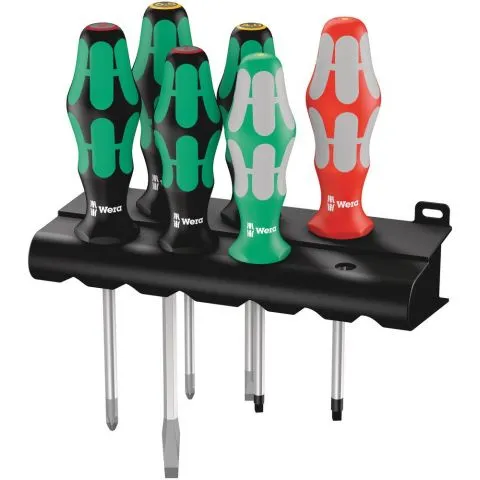 WERA KRAFTFORM PLUS 6DELIGE SCHROEVENDRAAIERSET + HOUDER  334/368/6