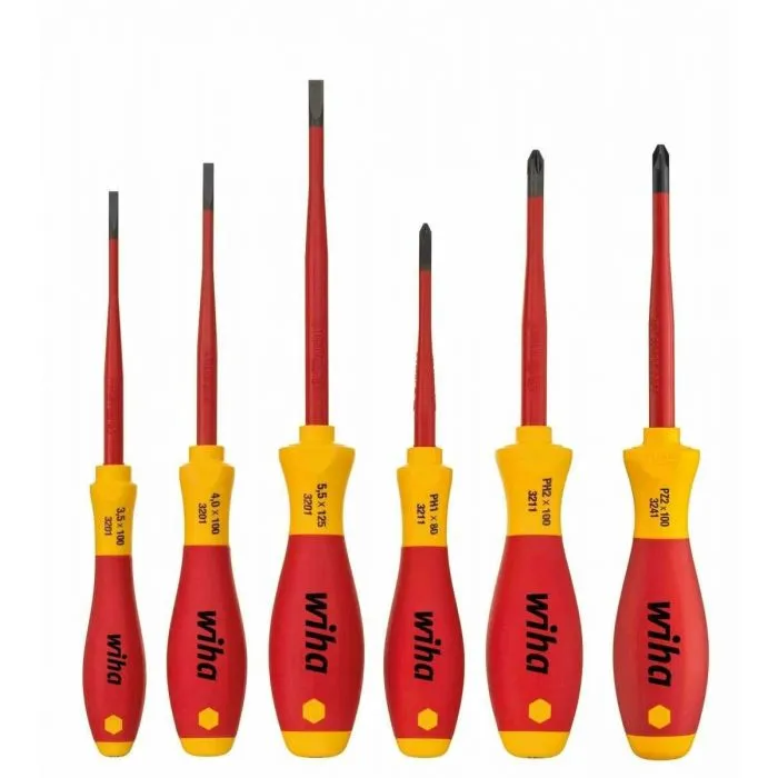 WIHA 3201 K601 SCHROEVENDRAAIERSET SOFTFINISH ELECTRIC SLIMFIX  ASSORTIMENT  6DELIG  38362
