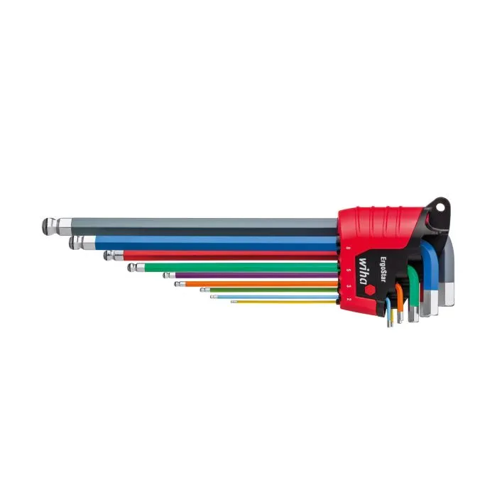 WIHA SB369RF STIFTSLEUTELSET IN ERGOSTAR HOUDER INBUS  9DELIG  43850