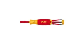 Wiha Schroevendraaier met bitmagazijn LiftUp electric (Rood/geel, Incl. 6 slimBits)