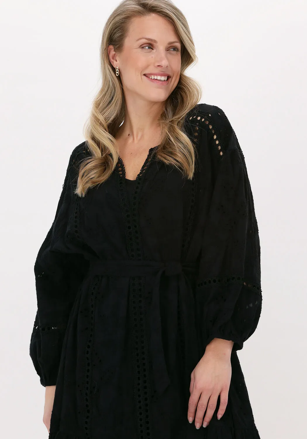 zwarte devotion midi jurk samothraki